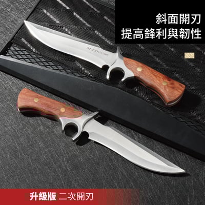 【二次開刃】狩獵直刀 高硬度316不鏽鋼 户外求生刀 潛水刀 野營刀4