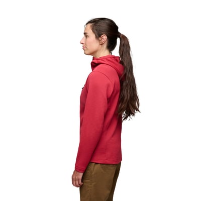 【Black Diamond】 W's Diverge Full Zip Hoody 女款保暖連帽外套 攀岩 休閒 外出 登山 跑步 礦物紅3