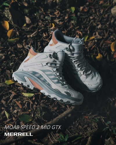 MERRELL MOAB SPEED 2 MID GTX 防水登山健行鞋 女款 霧灰色(038324)23