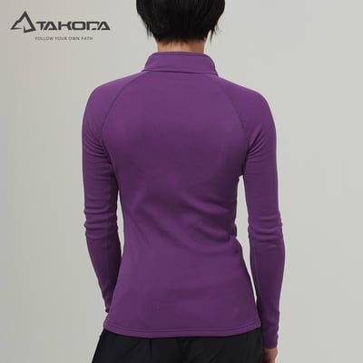 TAKODA  Maka 套頭拉鍊刷毛保暖衣 女款 黑/紫/灰/大地棕 四色3