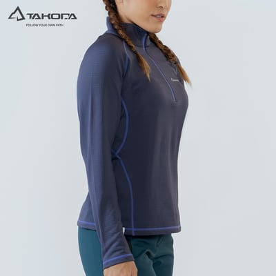 TAKODA  Maka 環保方格刷毛拉鍊保暖衣 女款 三色3