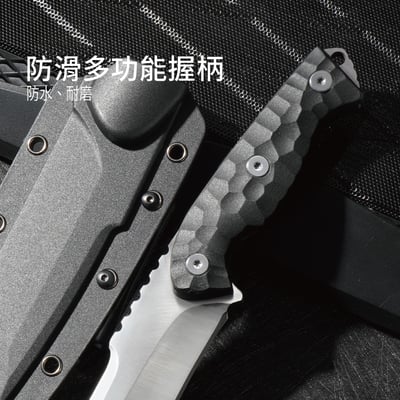 【二次開刃】登峰高硬度多功能户外求生刀 潛水刀 野營刀5