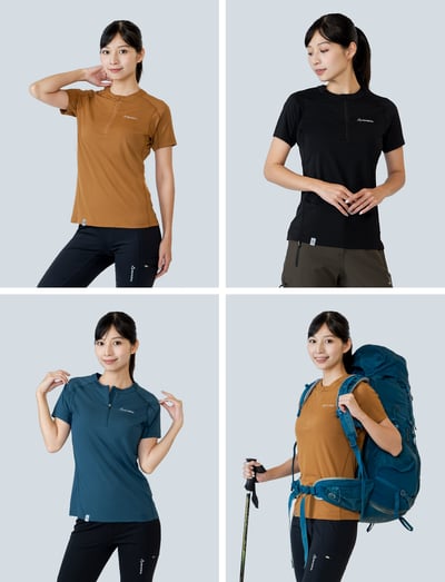TAKODA Wi 環保機能輕量排汗半開襟短袖 女款 三色12