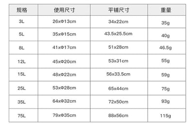 户外輕量防水收納袋 防水袋 裝備分類袋 背包防水內袋 5L 8L 12L 15L 25L3