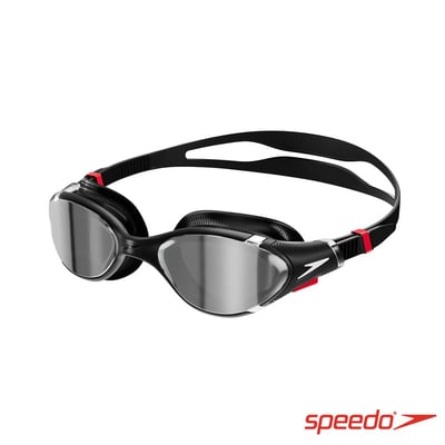 Speedo 成人 運動泳鏡 Biofuse2.0 鏡面 黑/紅1