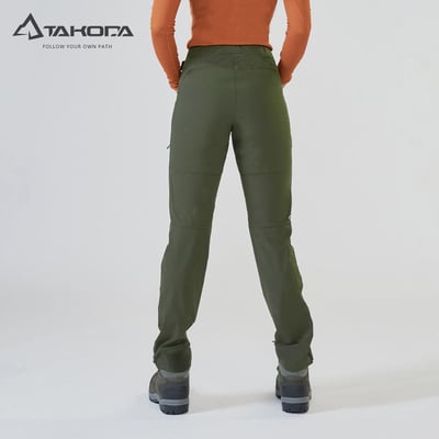 TAKODA 抗撕裂防風防潑登山長褲 女款 橄欖綠/藏青4