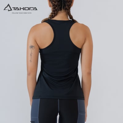 TAKODA Wi 環保機能速乾無袖背心 女款 橙紅/黑/黃 三色6