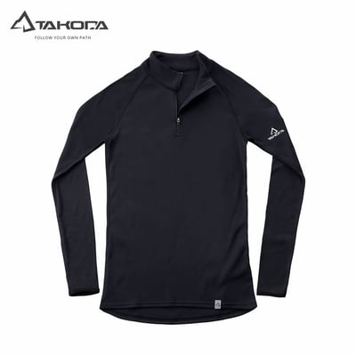 TAKODA Maka 套頭拉鍊刷毛保暖衣 男款 軍綠/黑色 兩色4