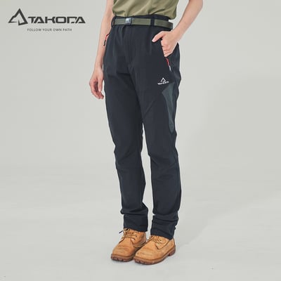 TAKODA 輕量彈性吸濕排汗速乾長褲 女款 鐵灰/黑9