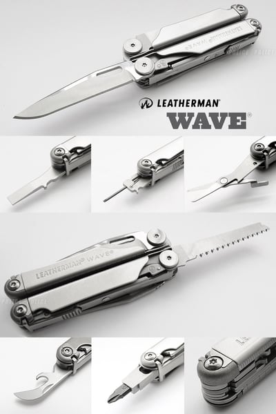美國Leatherman NEW WAVE全新一代救命TOOL霸工具鉗/付BIT KIT多功能工具組/公司貨6