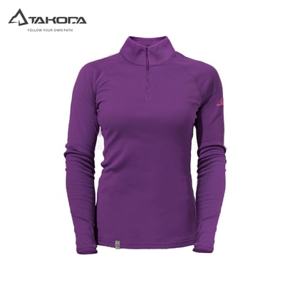 TAKODA  Maka 套頭拉鍊刷毛保暖衣 女款 黑/紫/灰/大地棕 四色4