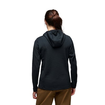 【Black Diamond】 W's Diverge Full Zip Hoody 女款保暖連帽外套 攀岩 休閒 外出 登山 跑步 黑色4