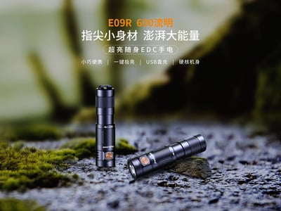 FENIX E09R 超亮隨身EDC手電筒 Max 600 Lumens 公司貨2