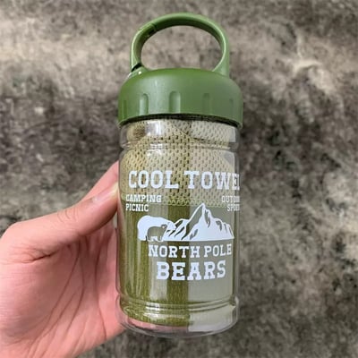 【快速降温】户外涼感運動毛巾 消暑聖品 日本夏日銷售王 冰涼巾 桶裝設計 易收納 多色3