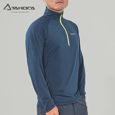 TAKODA Wi 環保機能輕量排汗速乾拉鍊上衣 男款 多色7