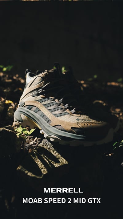 MERRELL MOAB SPEED 2 MID GTX 防水登山健行鞋 男款 棕綠色(038339)8