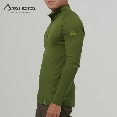 TAKODA Maka 套頭拉鍊刷毛保暖衣 男款 軍綠/黑色 兩色13