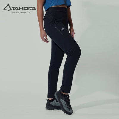 TAKODA 輕量彈性多功能快乾長褲 女款 午夜藍/黑色10