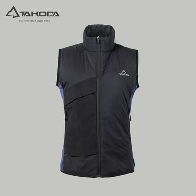 TAKODA  Okaga 輕量防風科技保溫棉登山背心 女款 黑色/軍綠 兩色9