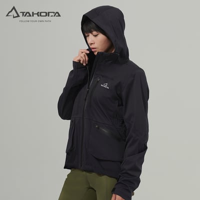 TAKODA Kinyan 彈性全防水降噪外套 女款 黑色4