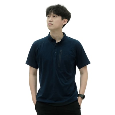TAKODA Tipi 排汗吸臭都會休閒 POLO衫 男款 藏青色5