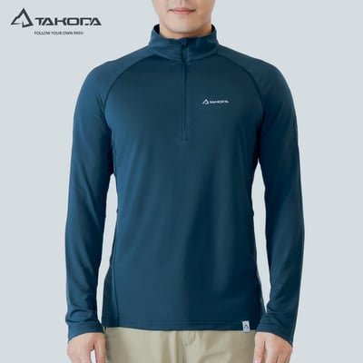 TAKODA Wi 環保機能輕量排汗速乾拉鍊上衣 男款 兩色2