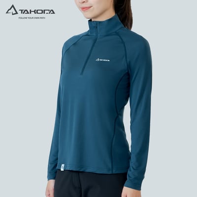 TAKODA Wi 環保機能輕量排汗速乾拉鍊上衣 女款 兩色6