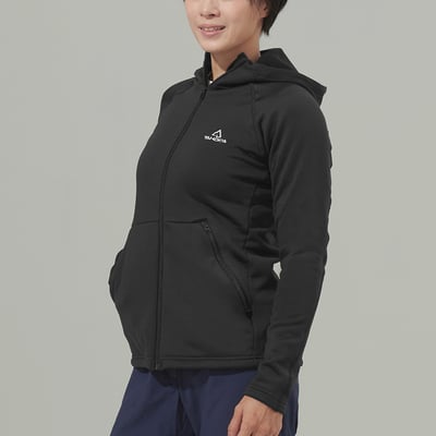 TAKODA  Skan 中層刷毛連帽外套 女款 暗岩藍/黑 兩色4
