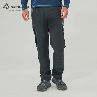 TAKODA 輕量彈性吸濕排汗速乾長褲 男款 黑色9