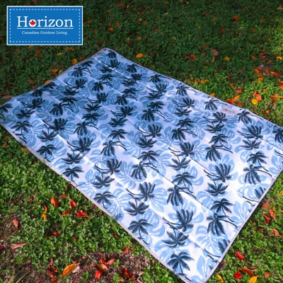 Horizon 天際線 登山便攜捲式防潮野餐墊│露營帳篷門前踏墊│雙人野餐墊 (雨林綠意/椰風藍調)7