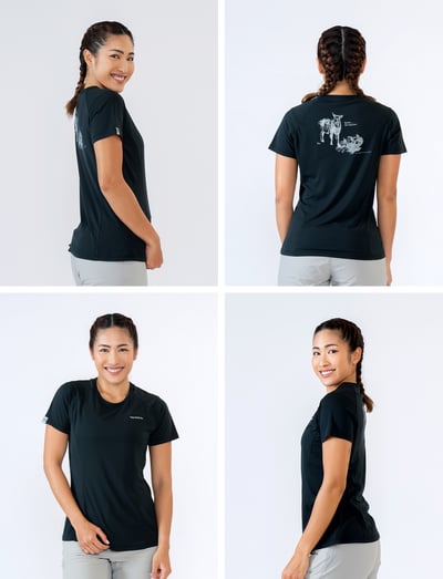 TAKODA Ogle 機能短袖攝影聯名系列-野山羊 女款 沙漠棕/黑色10