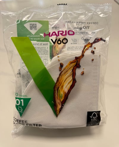 HARIO圓錐咖啡濾紙1-2人(有漂白)1