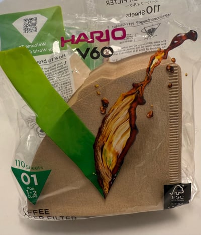 HARIO圓錐咖啡濾紙1-2人(無漂白)1