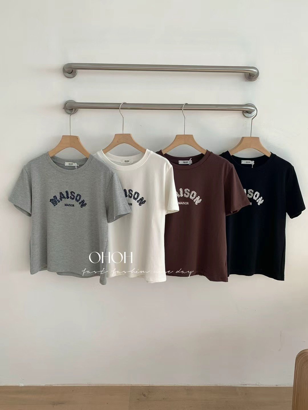 簡約刺繡英文短版T｜日常百搭必收款