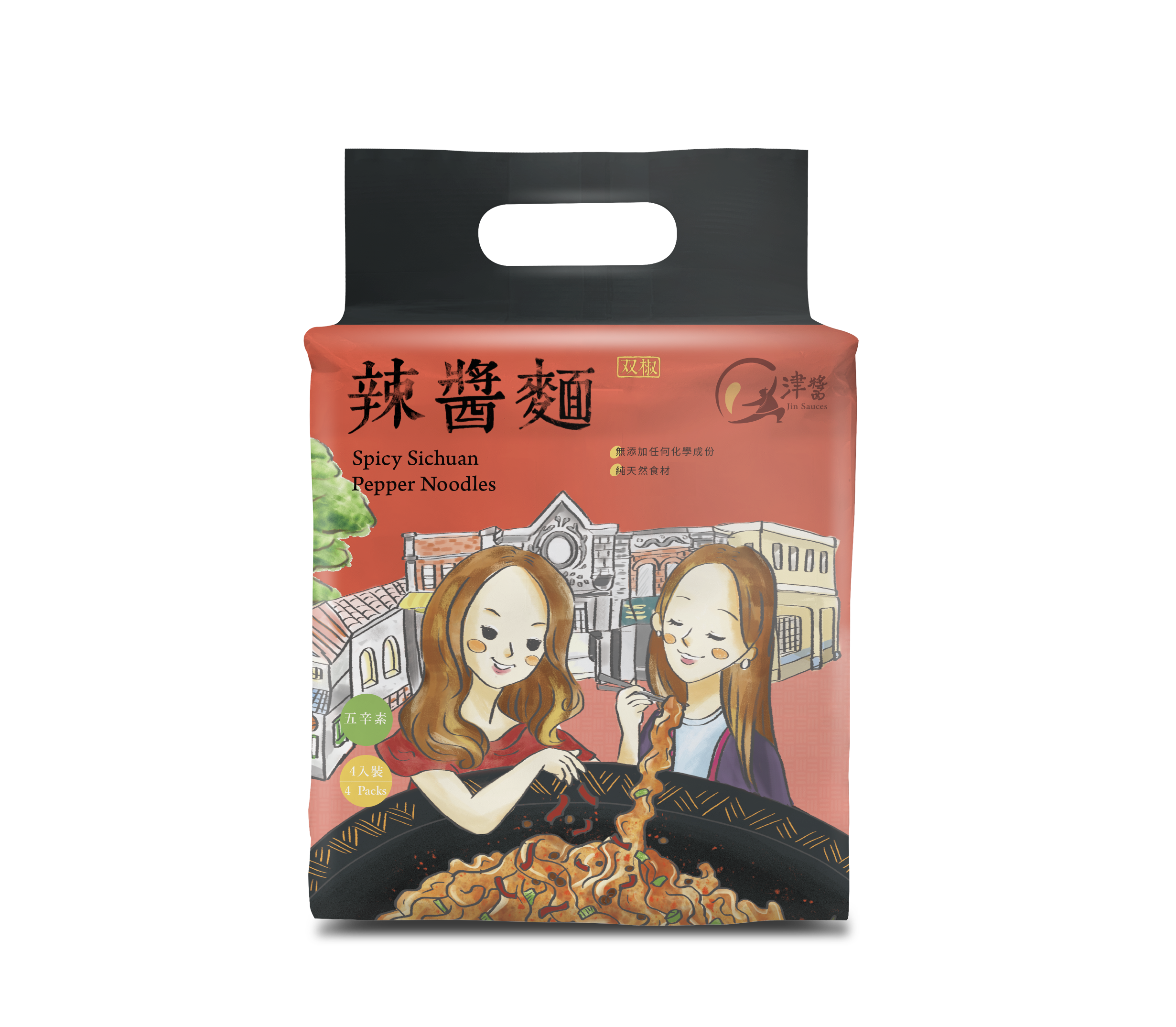 双椒辣醬麵（4入/每袋）