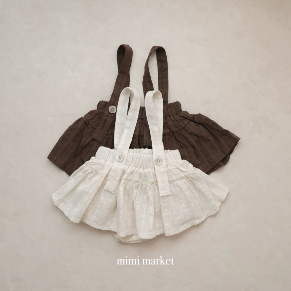mimi market21 (75-90cm)  條紋吊帶半身裙
