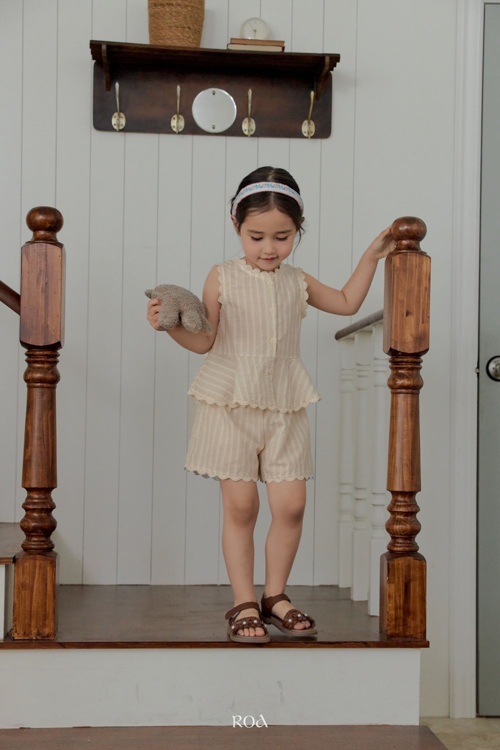 ROA02｜(6m-18m) 2色蕾絲波浪邊套裝