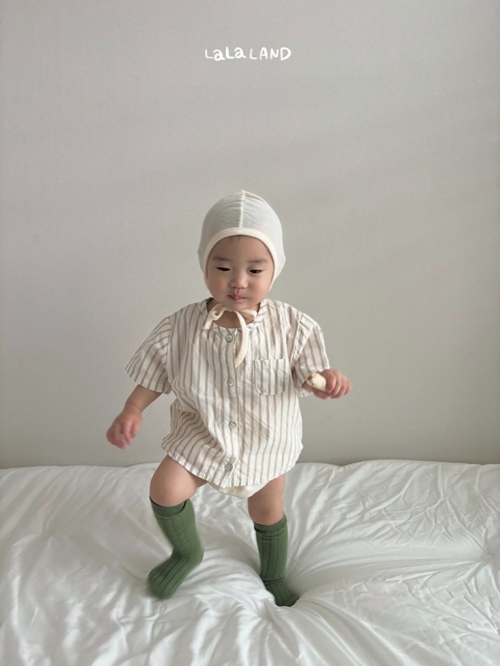 lala land27｜(3m-18m) 2色條紋襯衫