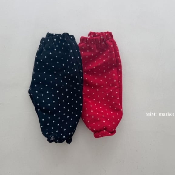 mimi market23 (65-85cm)  點點絨毛縮腳褲