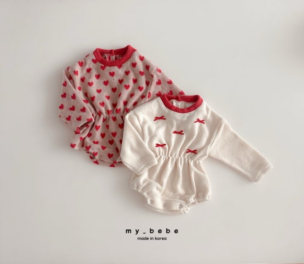 my_bebe21｜(-6m-12m-) 刷毛束腰印花包屁衣