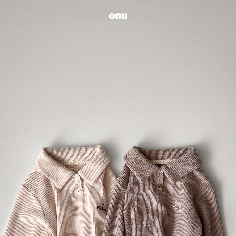 onu 40｜(70cm-115cm) 有領刺繡壓紋上衣