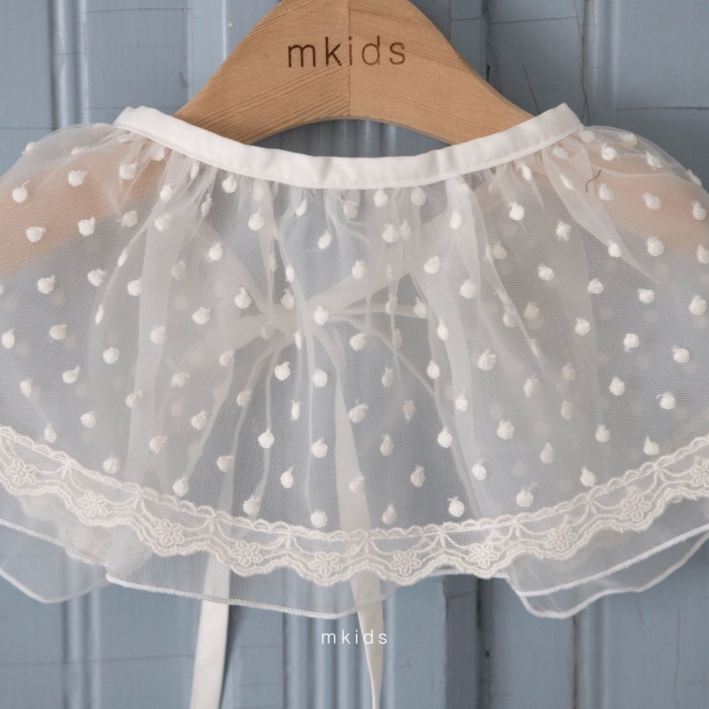 M-KIDS52｜(65-115cm) 波點蕾絲圍裙