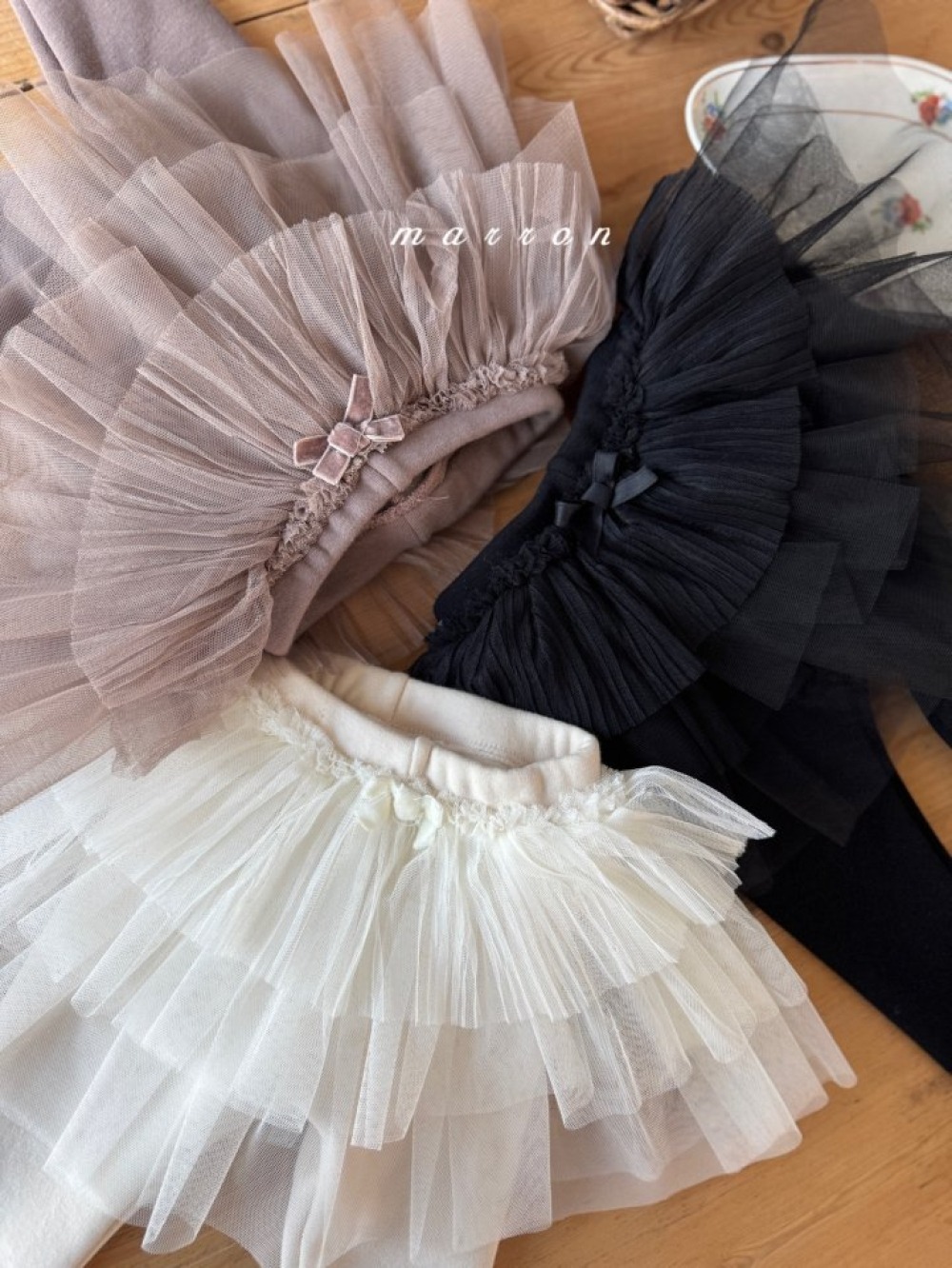 Marron 29｜(1y-6y) 澎澎薄紗褲裙