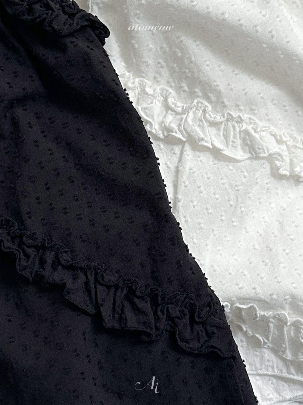 Atomeme31｜(70-110) 花邊摺邊長裙