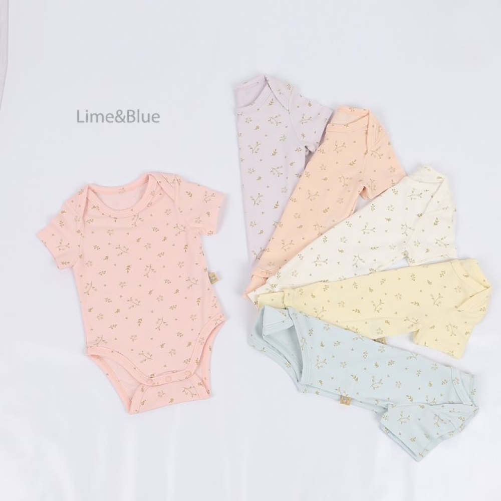 LIME&BLUE12｜(55-80cm)  黃油花包屁衣