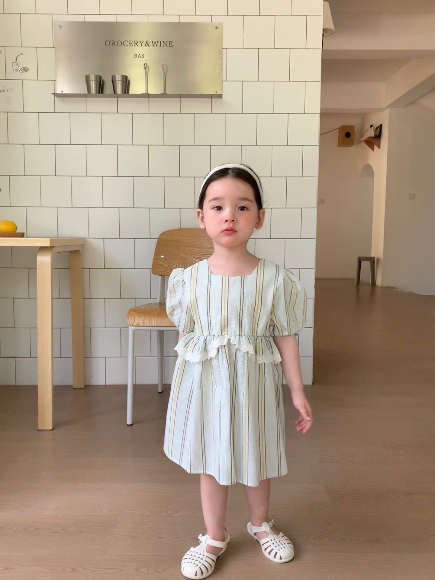 JE24｜(66-120cm) 森林條紋包屁衣/洋裝