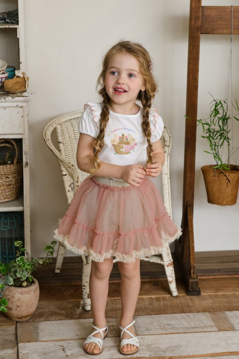 FLO05｜(75-140) 兩色蕾絲蛋糕襯裙