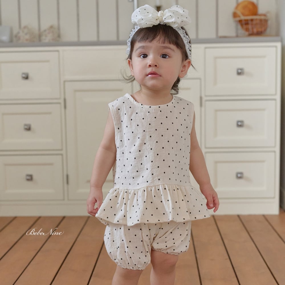 bebe nine40  (6m-24m) 3色點點蛋糕裙套裝