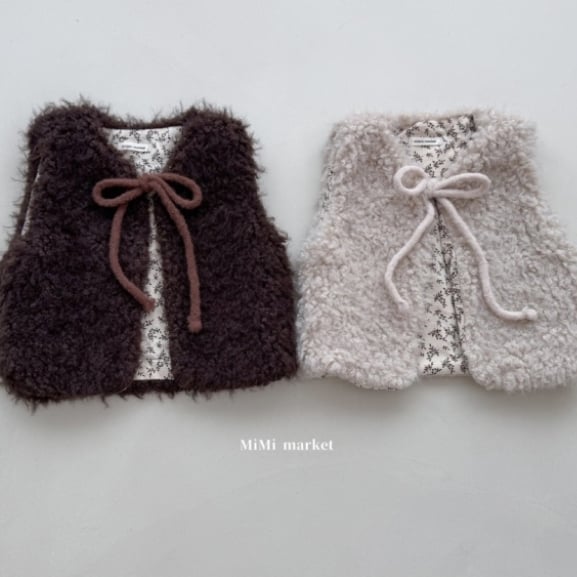 mimi market10 (65-85cm)  蝴蝶結背心外套