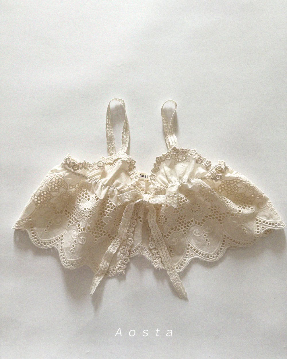 AOSTA16｜(6m-5y) 蕾絲綁帶背心